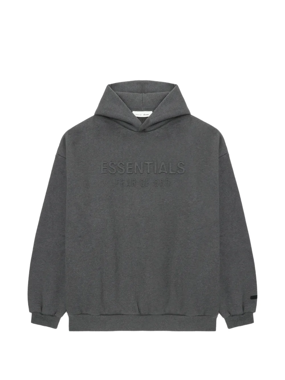 Essentials Logo-embossed Cotton-blend Jersey Hoodie In Gray