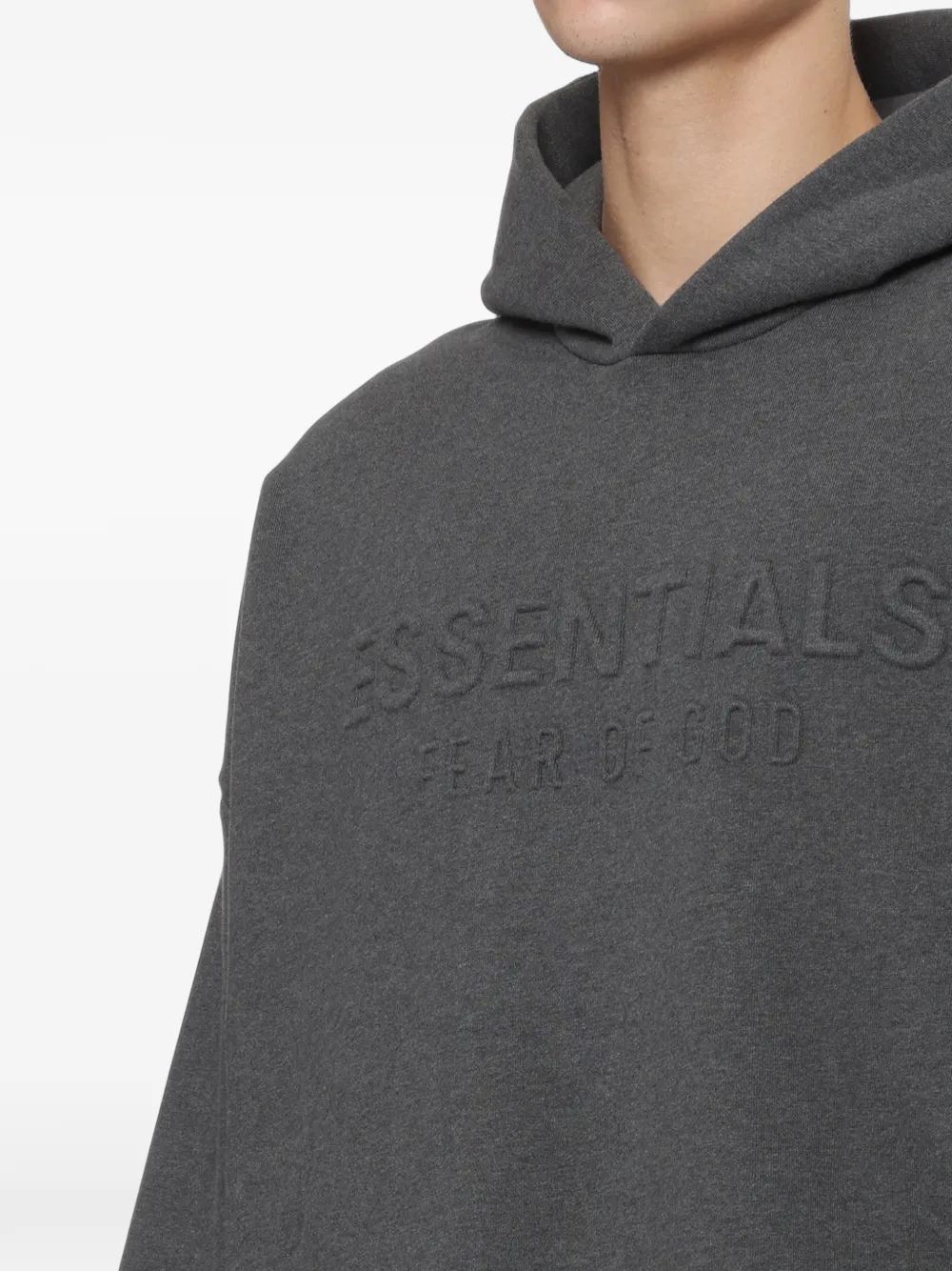 FEAR OF GOD ESSENTIALS Hoodie met logo-reliëf Grijs