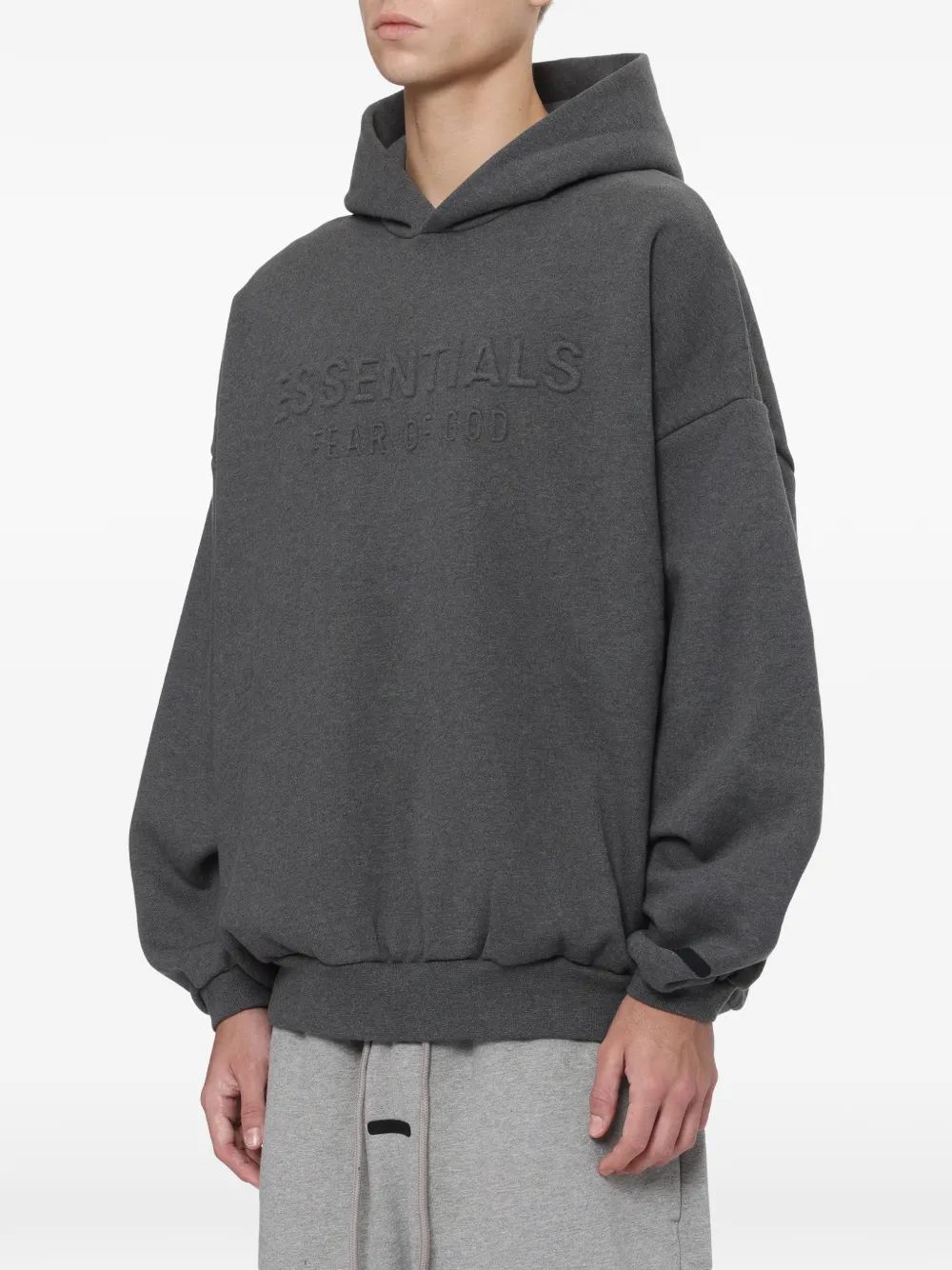 FEAR OF GOD ESSENTIALS Hoodie met logo-reliëf Grijs