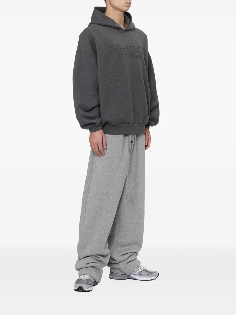 FEAR OF GOD ESSENTIALS Hoodie met logo-reliëf Grijs