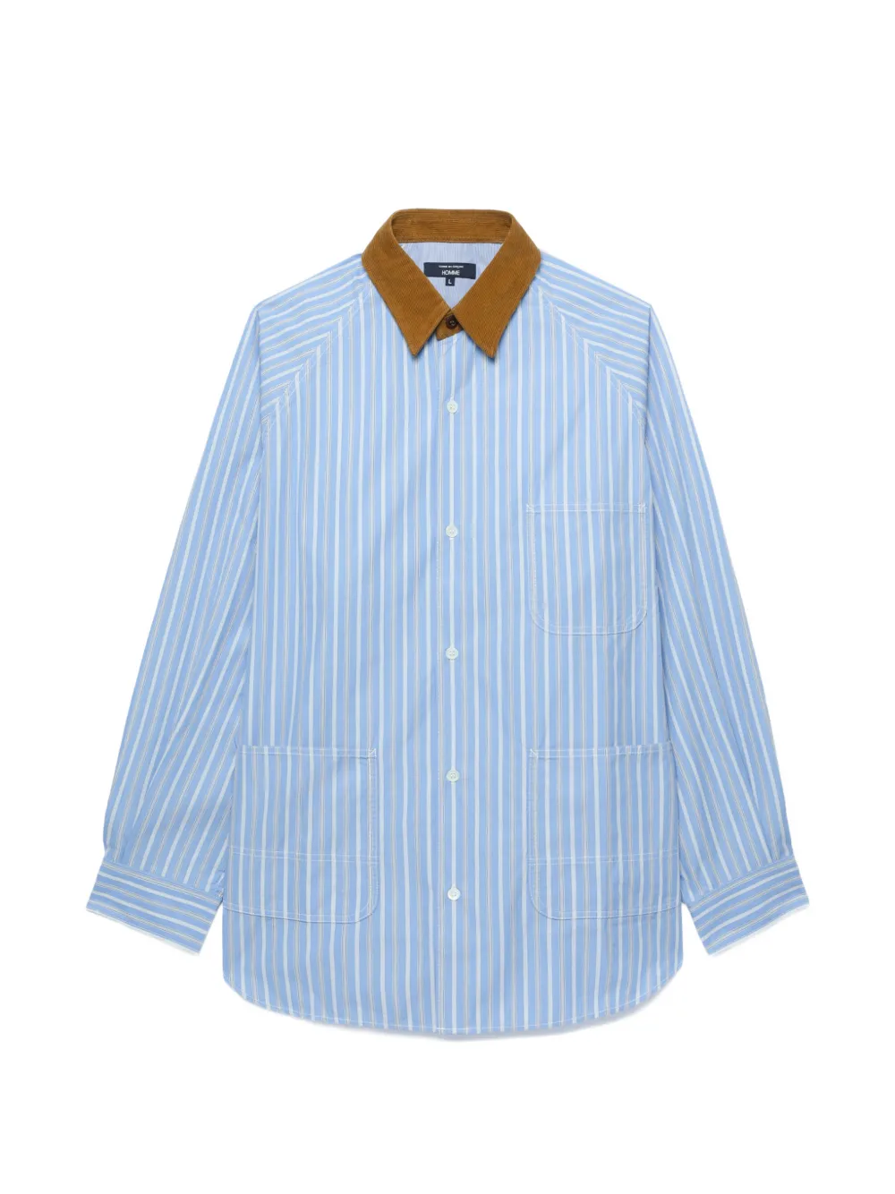 Comme des Garçons Homme vertical-stripe shirt - Blu
