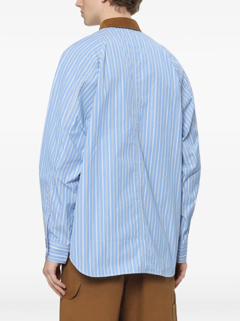 Comme des Garçons Homme Gestreept overhemd Blauw
