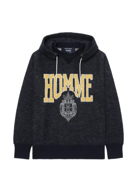 Comme des Garçons Homme hoodie con logo en intarsia