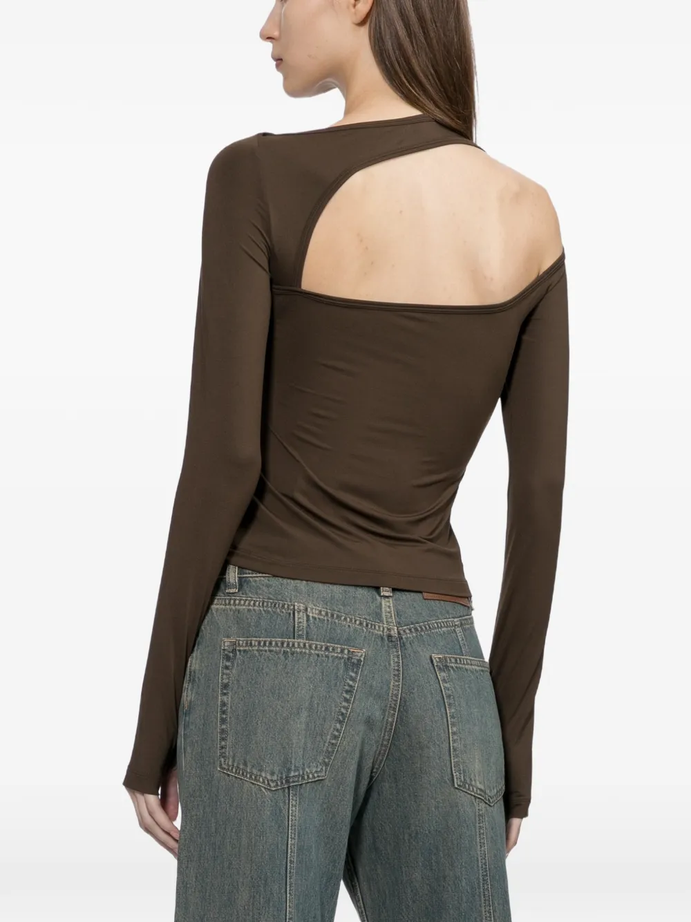 Helmut Lang Uitgesneden top Bruin