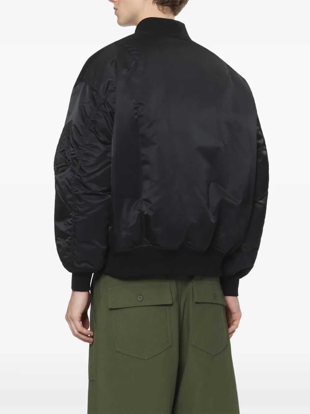 Comme des Garçons Homme Bomberjack met ritsen Zwart
