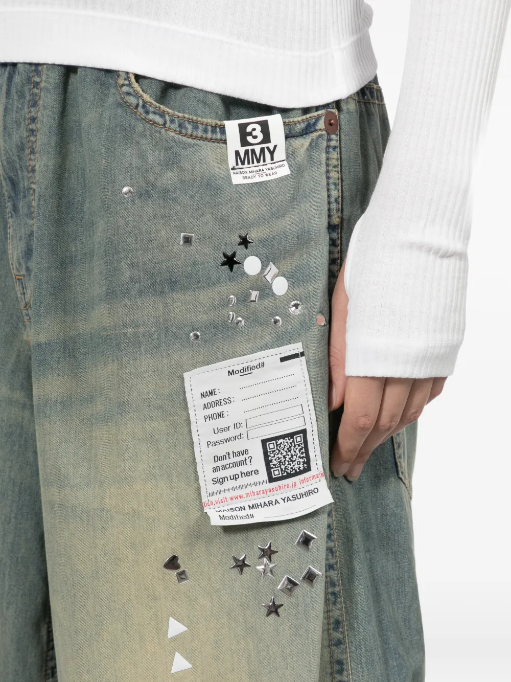 Helmut Lang shrug turtleneck top Wit