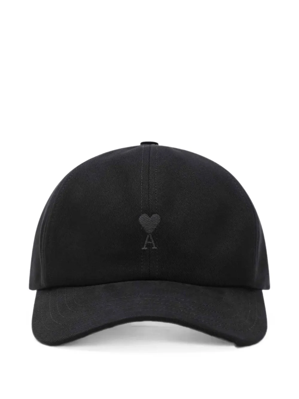 AMI Paris black cotton cap with Ami de Coeur