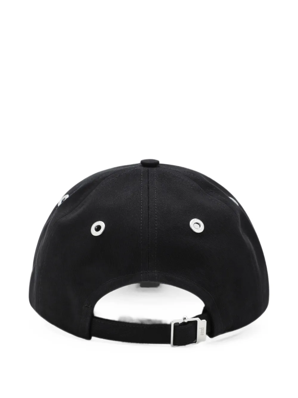 AMI Paris black cotton cap with Ami de Coeur Zwart