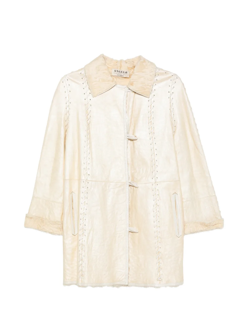 A.N.G.E.L.O. Vintage Cult 1990s lace-up toggle coat - Neutrals