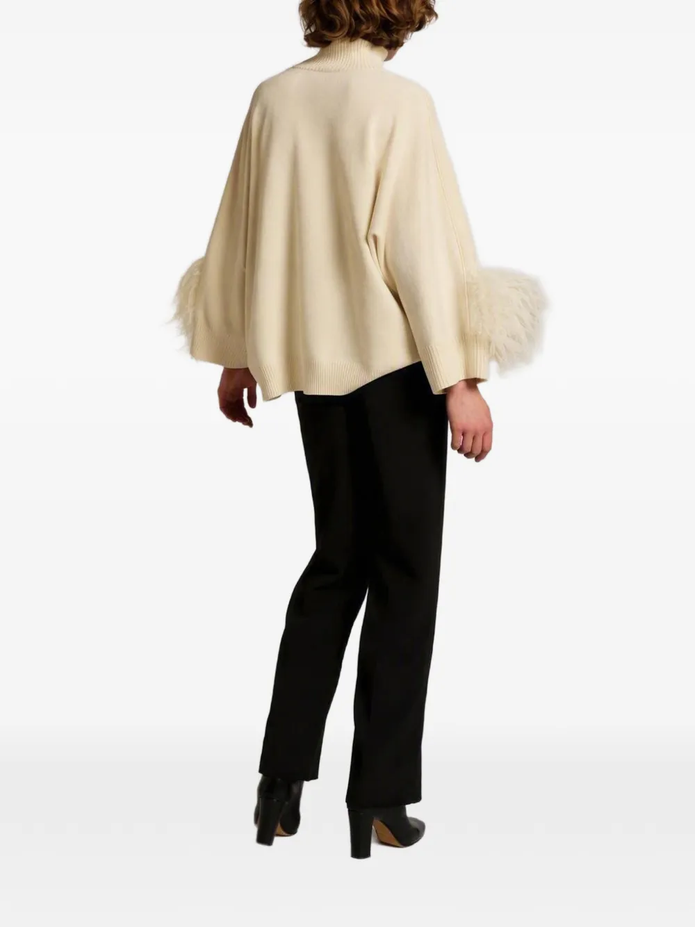 Alberta Ferretti Coltrui met verenafwerking Beige