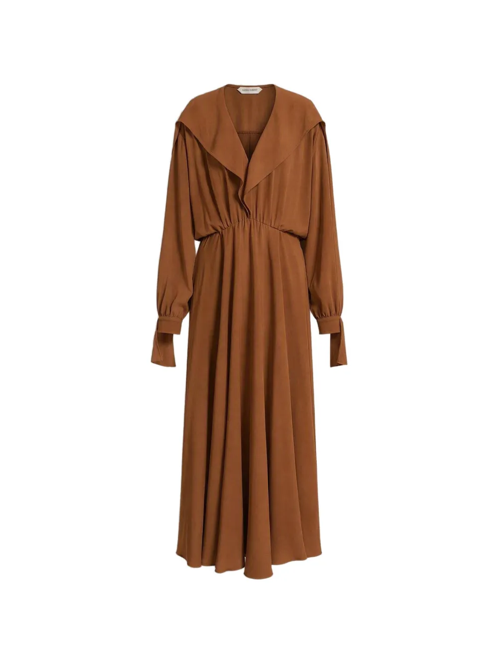 Alberta Ferretti cape-collar gathered maxi dress