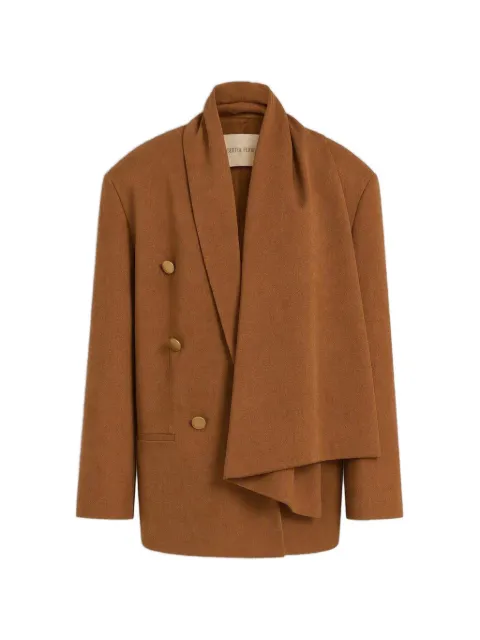 Alberta Ferretti scarf-detail double-breasted blazer