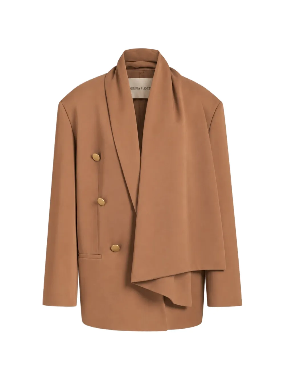 Alberta Ferretti scarf-detail double-breasted blazer