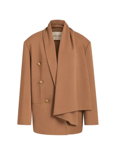 Alberta Ferretti scarf-detail double-breasted blazer