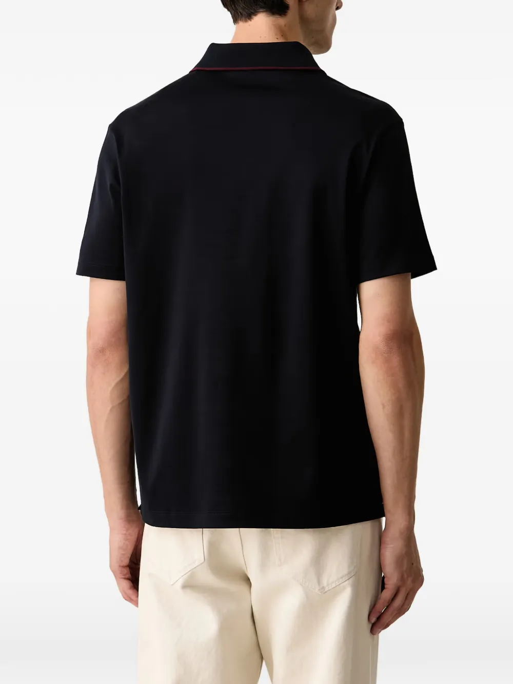 Paul & Shark Poloshirt met logo-plakkaat en korte mouwen Zwart
