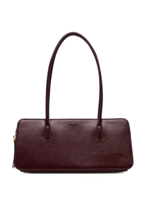 Pollini Lady logo-debossed leather tote bag
