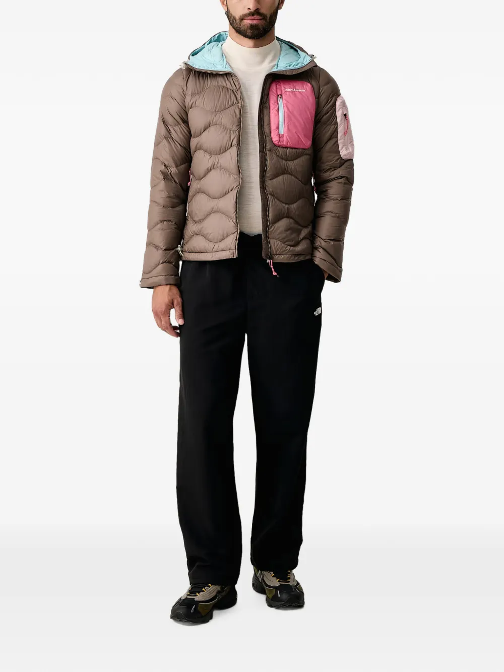 Peak Performance Gevoerd jack met capuchon Bruin