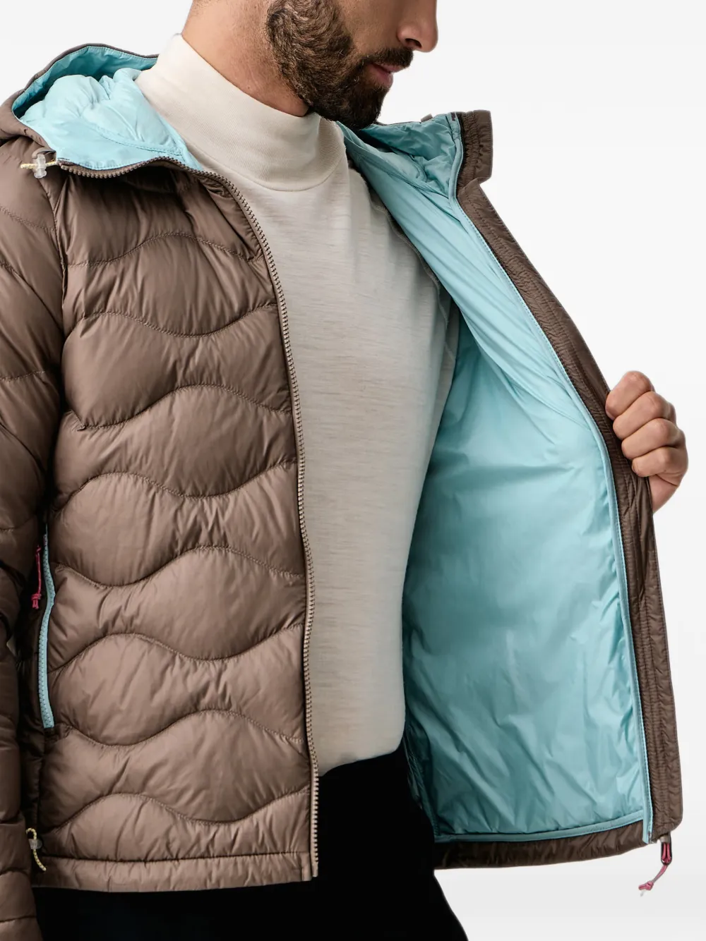 Peak Performance Gevoerd jack met capuchon Bruin