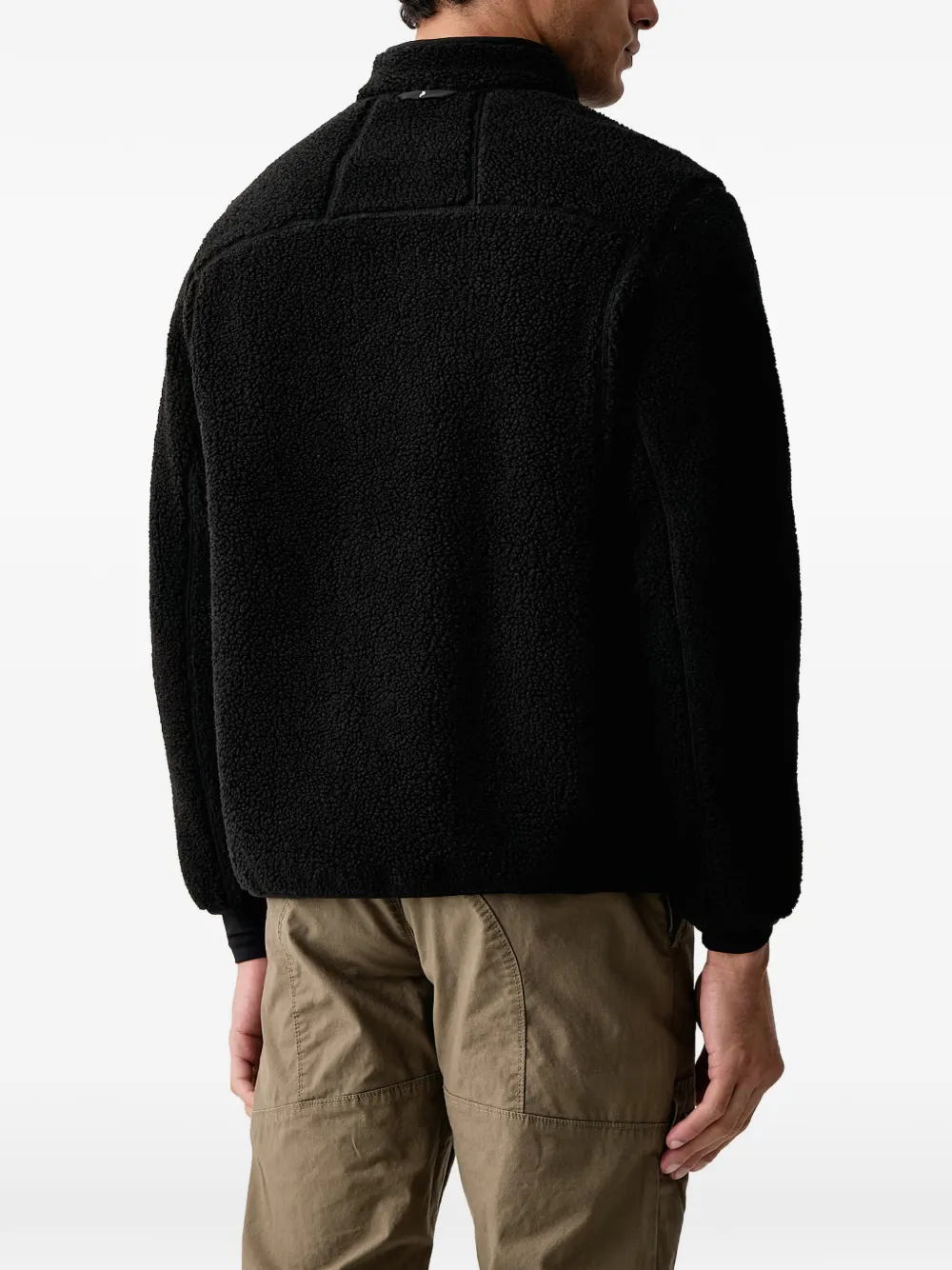 Peak Performance Trui met fleece textuur en rits Zwart