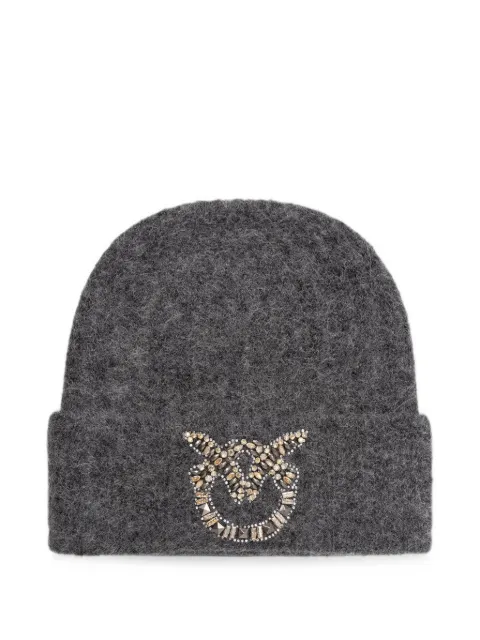 PINKO gorro Love Birds con aplique de cristal