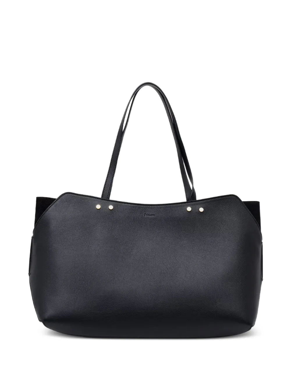 Pollini logo-debossed panelled tote bag