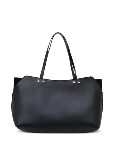 Pollini logo-debossed panelled tote bag