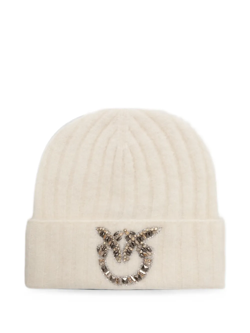 PINKO Love Birds crystal-embellished beanie hat