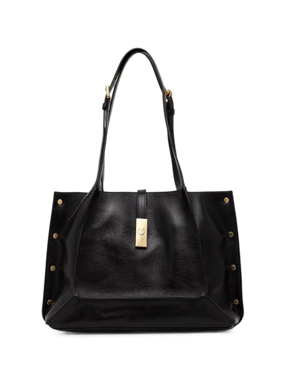 Pollini small Austin stud-embellished logo-plaque shoulder bag