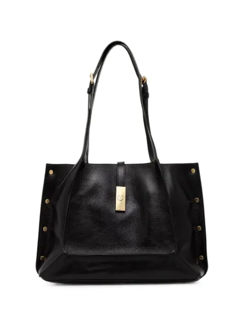 Pollini small Austin stud-embellished logo-plaque shoulder bag