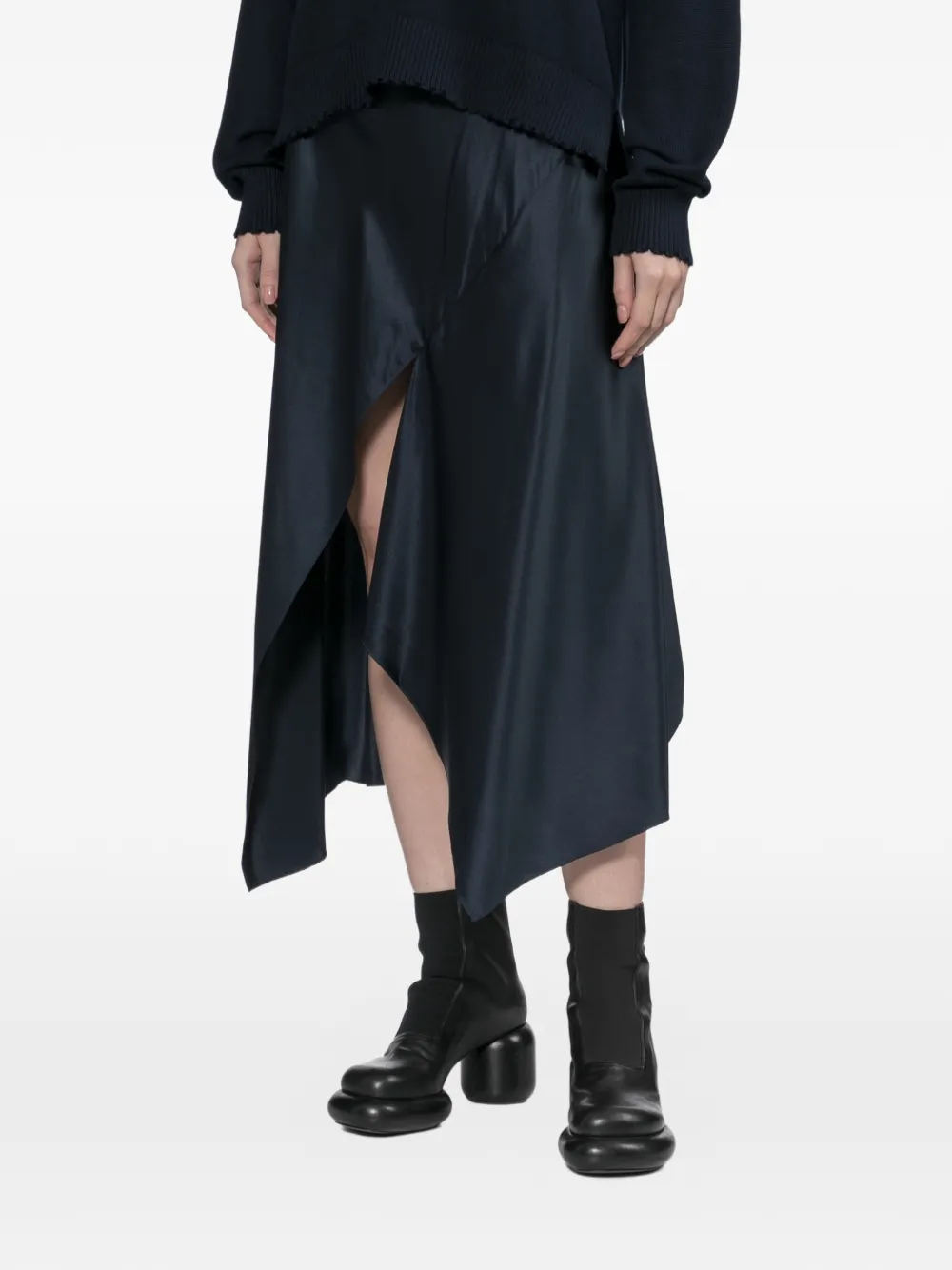 Helmut Lang Asymmetrische rok Blauw