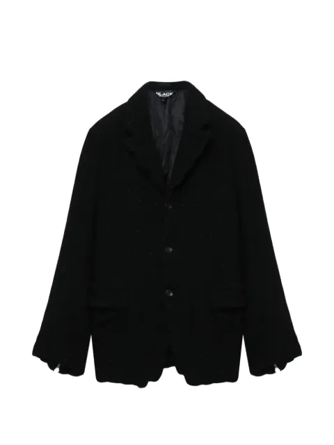 Black Comme Des Garçons zip-detail wool jacket