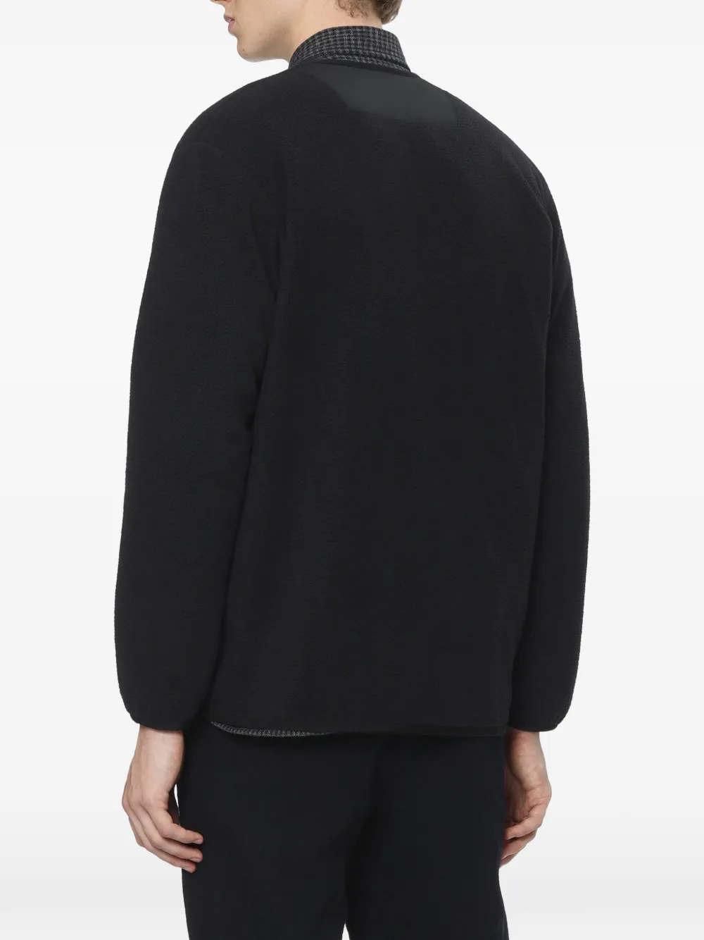 Comme des Garçons Homme Vest met contrasterende afwerking en fleecetextuur Zwart