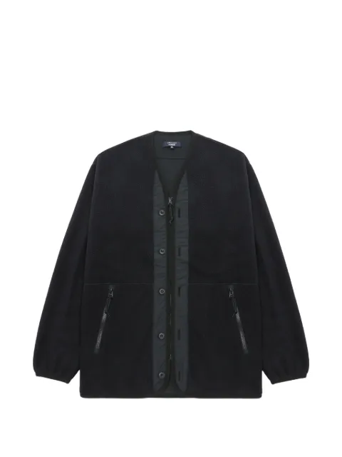 Comme des Garçons Homme contrast-trim fleece-texture cardigan