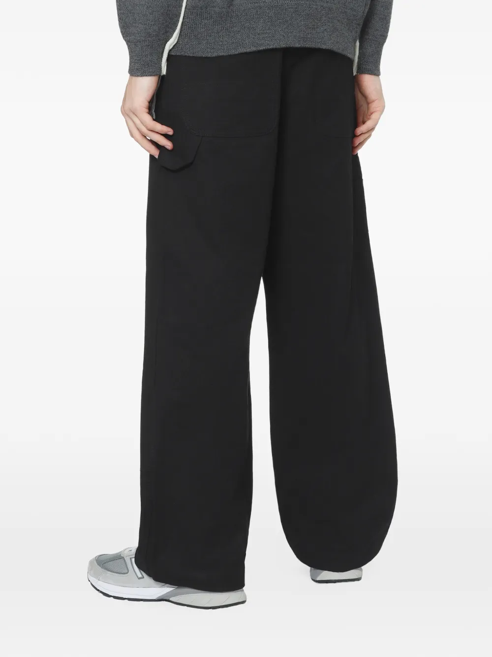 Comme des Garçons Homme Straight cargobroek met riemlussen Zwart