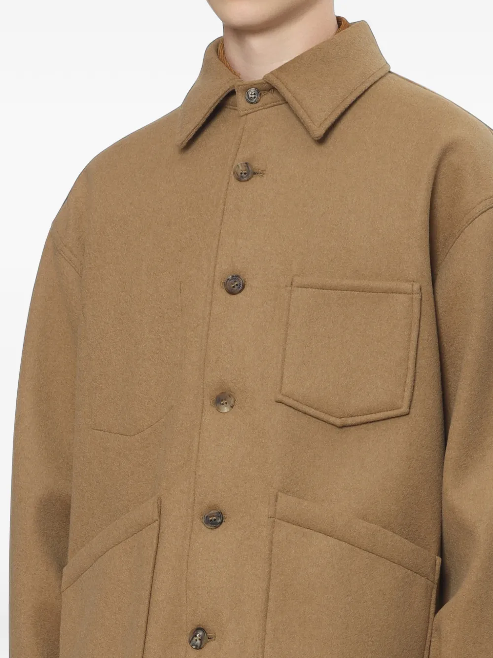 Comme des Garçons Homme Jack met opgestikte zak Beige
