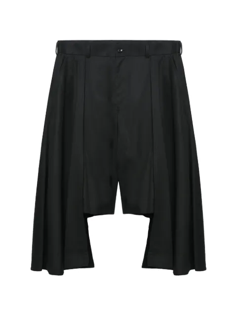 Black Comme Des Garçons asymmetric layered shorts
