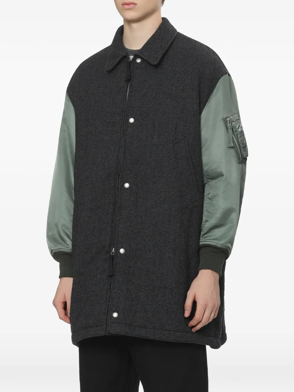Comme des Garçons Homme Jas met vlakken en rits Grijs