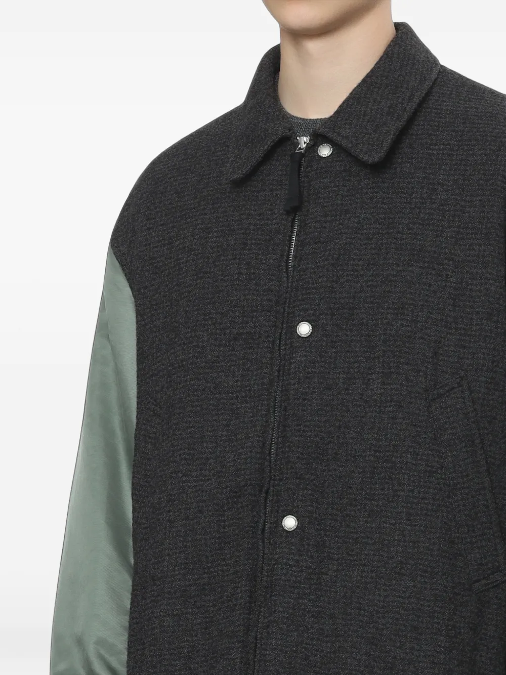 Comme des Garçons Homme Jas met vlakken en rits Grijs