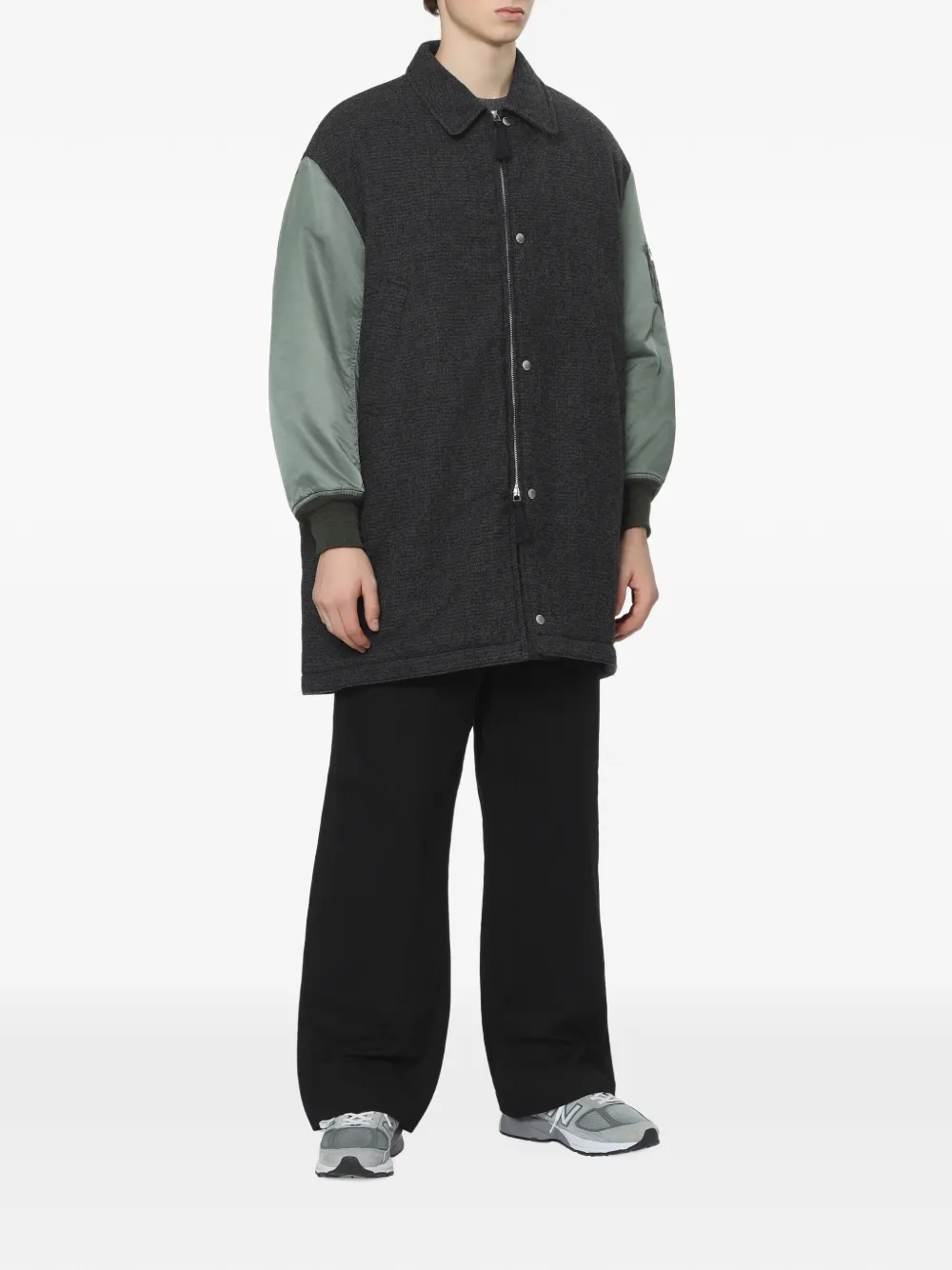 Comme des Garçons Homme Jas met vlakken en rits Grijs
