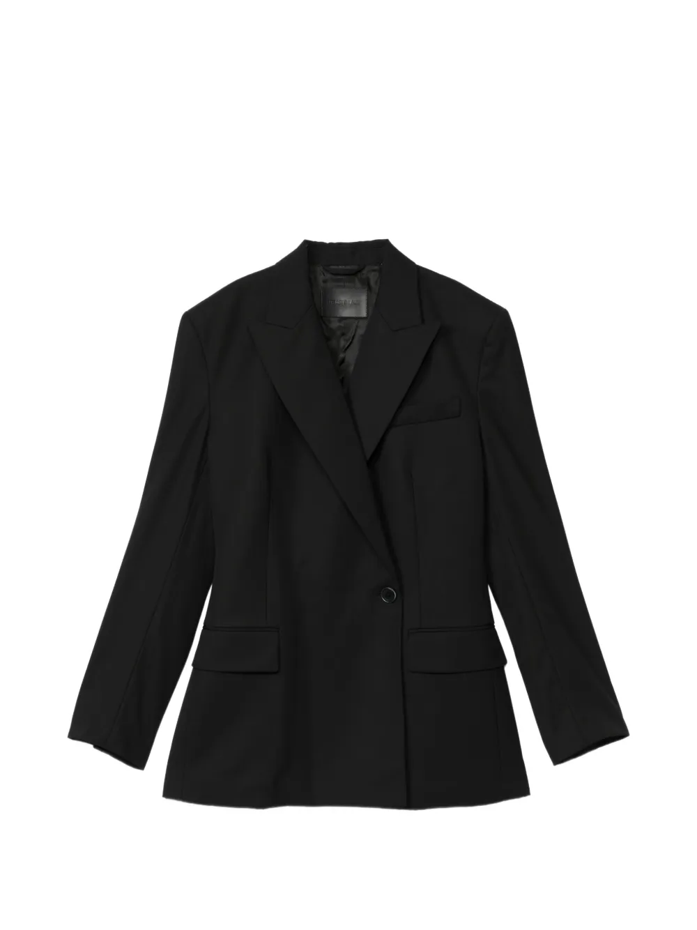 Helmut Lang Blazer met gespbandje en puntige revers Zwart