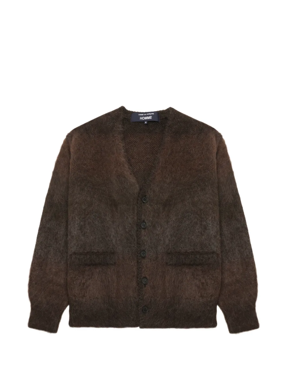 Comme des Garçons Homme mohair-blend brushed cardigan - Brown