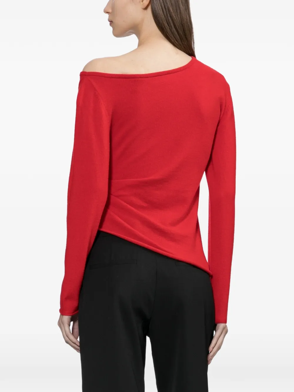Helmut Lang Asymmetrische top Rood