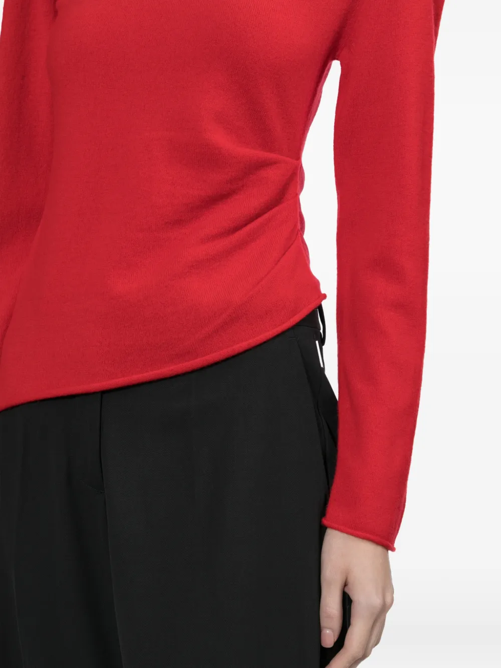 Helmut Lang Asymmetrische top Rood