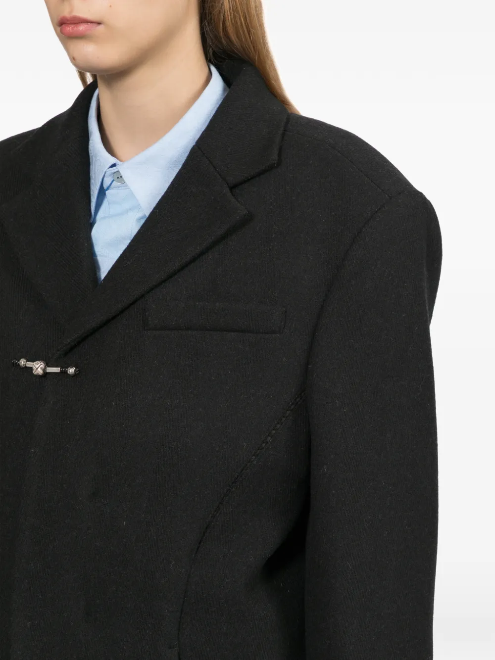 Ader Error Bead-embellished Tailored Blazer In Blue