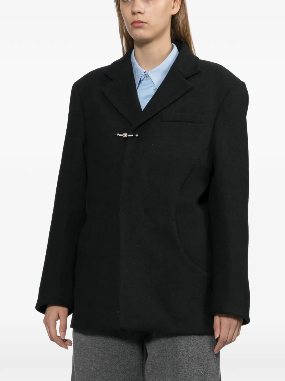 Ader Error Bead-embellished Tailored Blazer In Blue