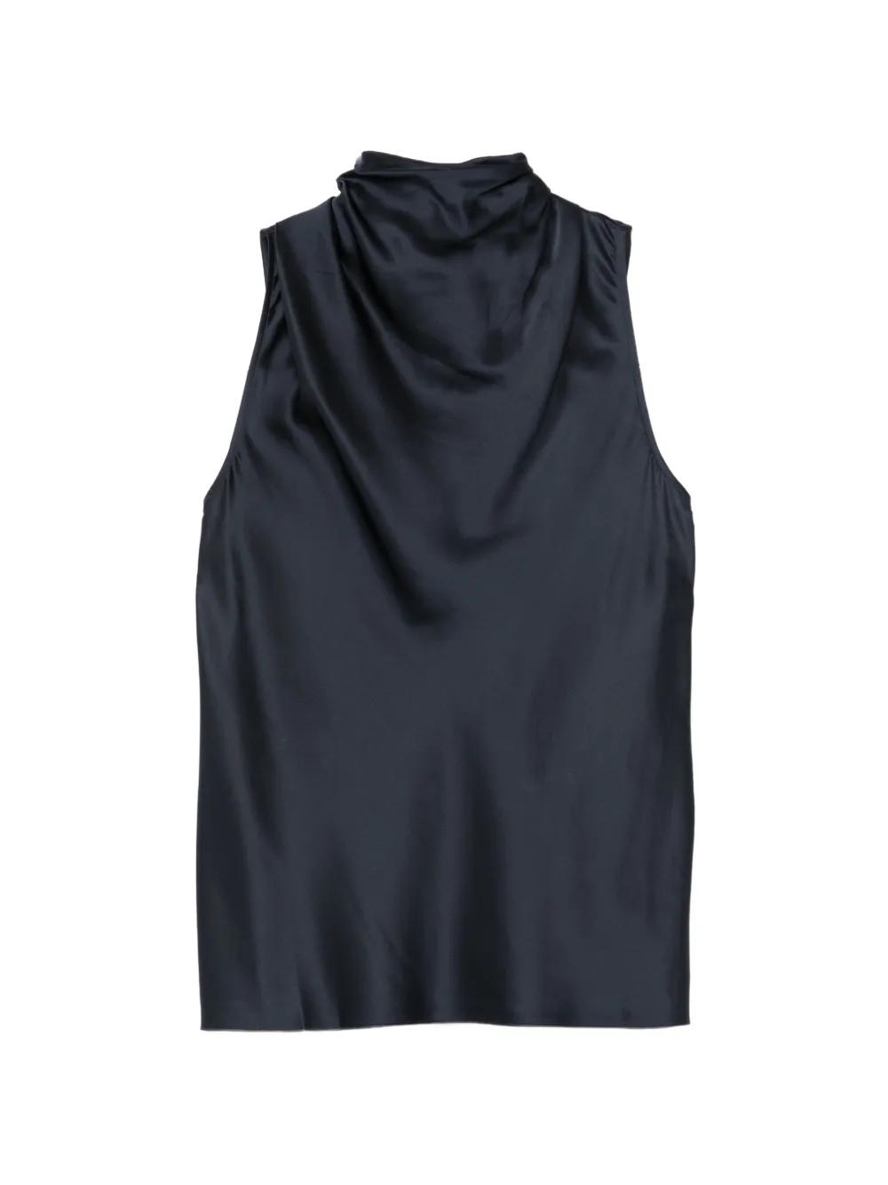Helmut Lang ruffled silk top - Blue