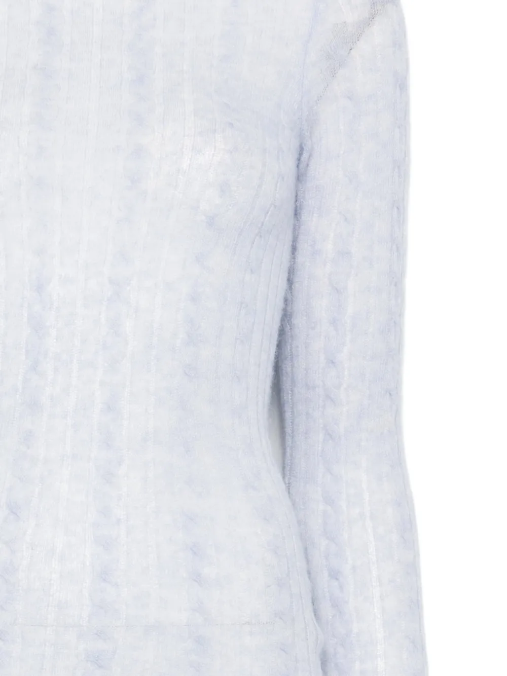 Haikure Sey cable-knit semi-sheer sweater Blauw
