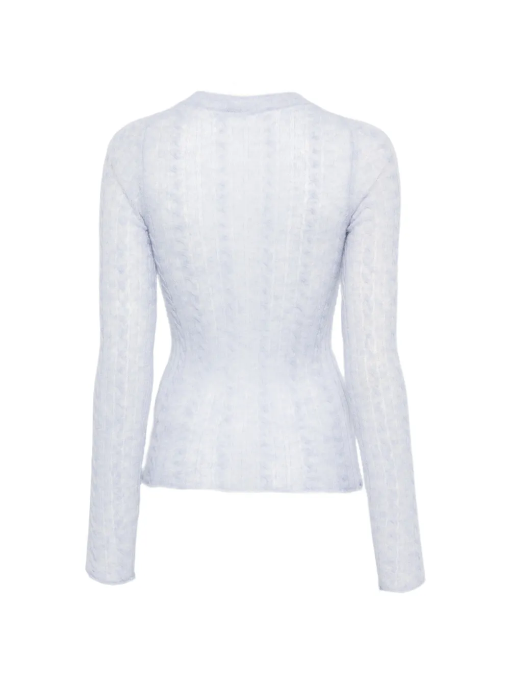 Haikure Sey cable-knit semi-sheer sweater Blauw