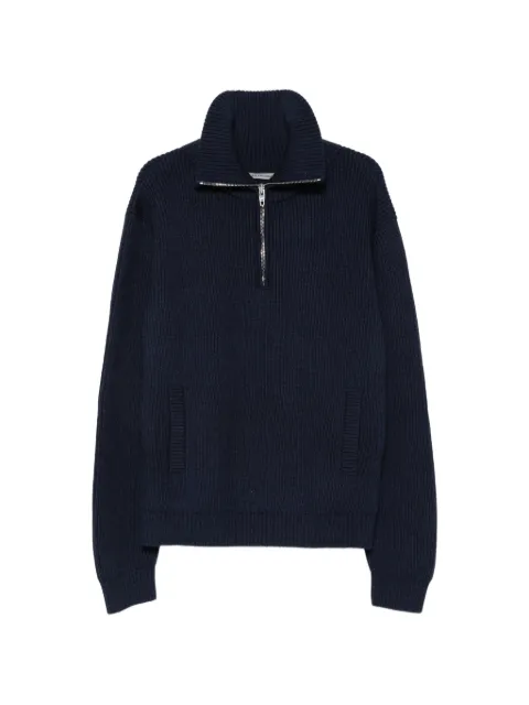 Balenciaga ribbed-knit quarter-zip sweater