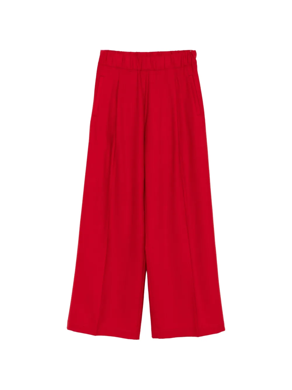 Semicouture pleat-detail wide-leg trousers - Rosso